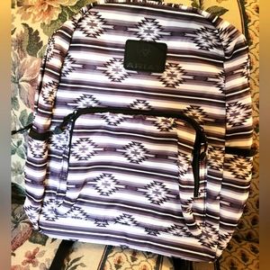 Ariat black and white backpack